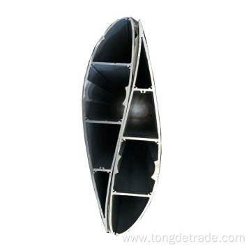 Aluminum airfoil extrusion section fan parts